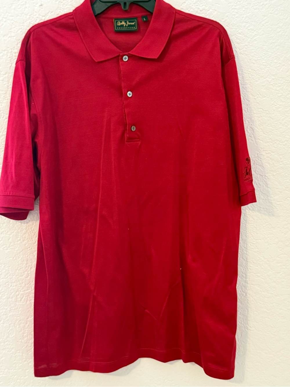 Bobby Jones The Ocean Course Golf Polo Shirt Men Red Embroidered Logo Size L